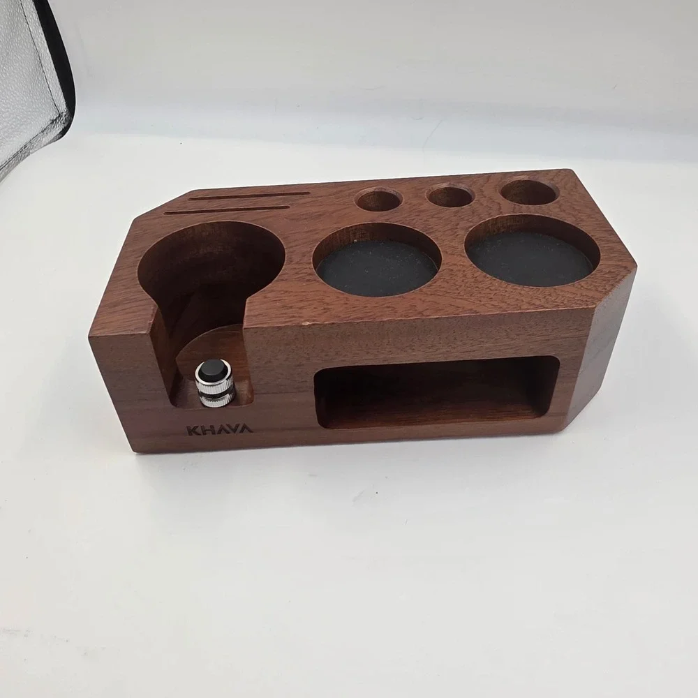 KNODOS Rosewood Espresso Tamping Station 54mm for Breville Portafilter Holder O3